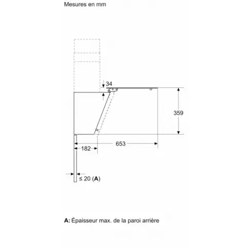 Hotte décorative murale BOSCH DWK65DK60 - 10