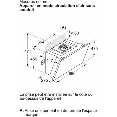 Hotte décorative BOSCH DWK91LT60 - 8