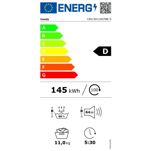 Sèche-linge frontal CANDY CROEH11N2TBE-S - 2