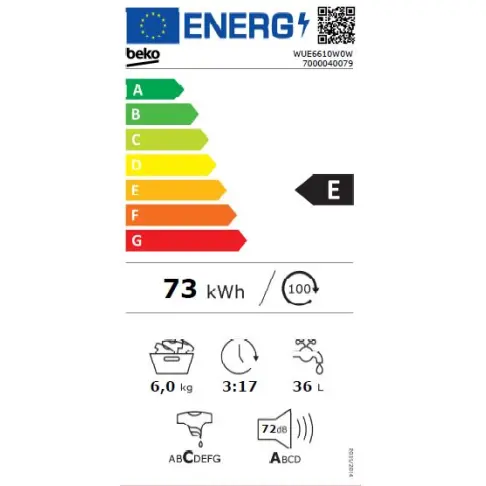 Lave-linge frontal BEKO WUE6610W0W - 4