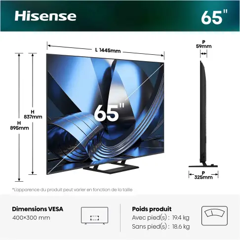Tv led 65'' HISENSE 65U7SE - 2