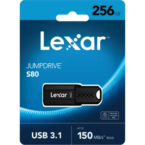 Clé usb LEXAR JUMPDRIVE S 80 256 GB USB 3.1 - 2