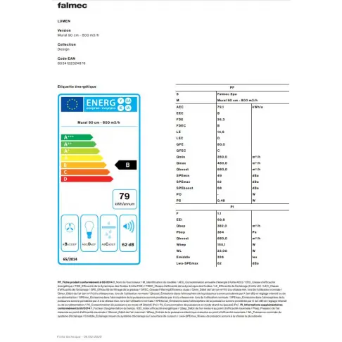 Hotte décorative FALMEC LUMEN 1430 - 2