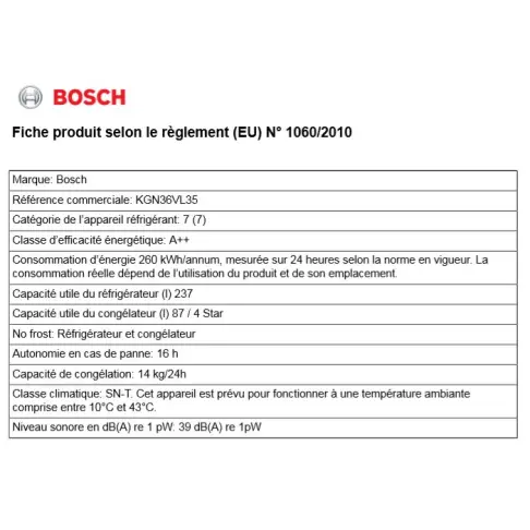 Réfrigérateur combiné inversé BOSCH KGN 36 VL 35 - 3