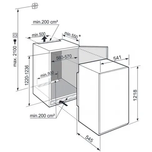 Réfrigérateur intégré 1 porte LIEBHERR IRSE1220 - 12