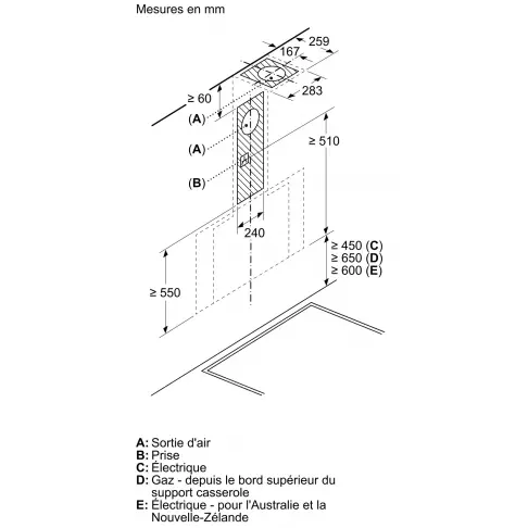 Hotte décorative BOSCH DWK81AN20 - 10