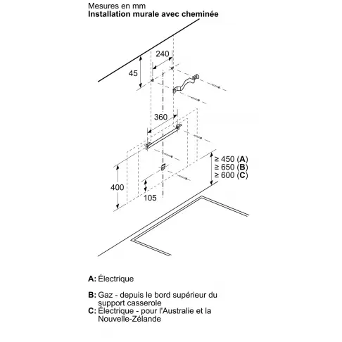 Hotte décorative BOSCH DWK81AN20 - 11