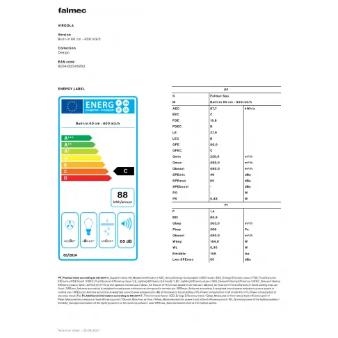 Hotte intégrée FALMEC VIRGOLA3231 - 2