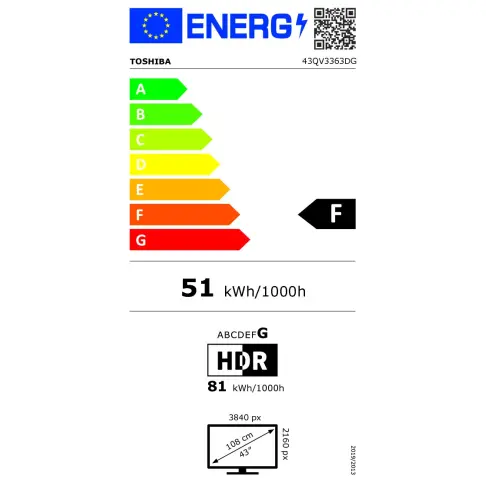 Télé led 43 pouces TOSHIBA 43QV3363DG - 7