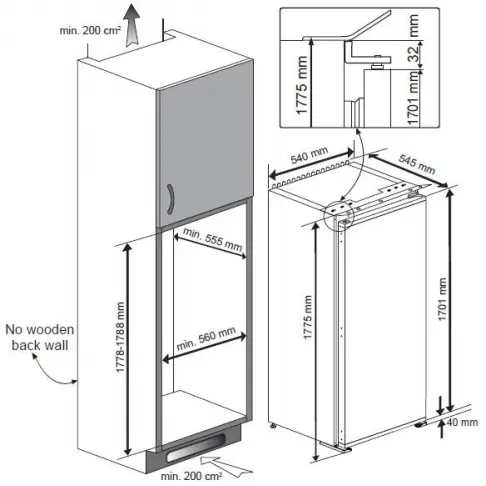 Réfrigérateur intégré 1 porte BEKO BSSA 315 E 3 SFN - 2