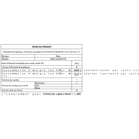 Four pyrolyse BEKO BBIE18302XFPS - 6