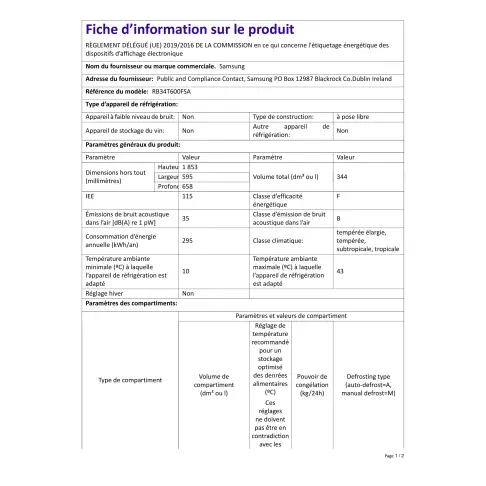 Réfrigérateur combiné inversé SAMSUNG RB34T600FSA - 4