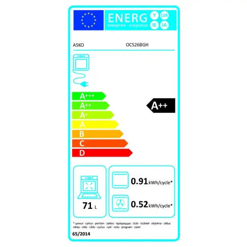 Four combiné vapeur ASKO OCS26BGH - 2