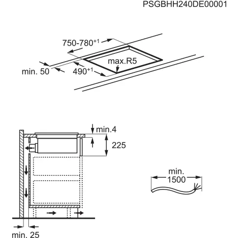 Plaque aspirante induction ELECTROLUX KCC83443CZ - 6