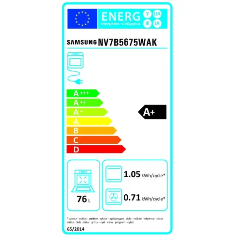 Four pyrolyse SAMSUNG NV7B5675WAK - 12