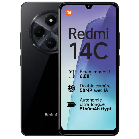 Smartphone XIAOMI REDMI14C128NOIR - 1