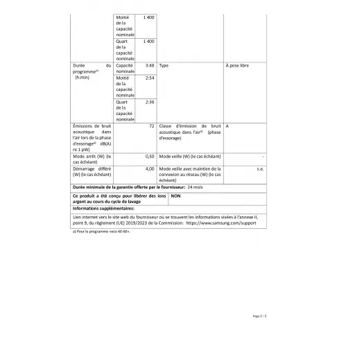 Lave-linge frontal SAMSUNG WW90TA046AX - 6