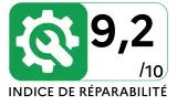 Lave-vaisselle 60 cm BRANDT DSF34524X - Indice de réparabilité