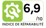 Apple iPhone 14 Noir Minuit 128 Go - MPUF3ZD/A - Indice de réparabilité