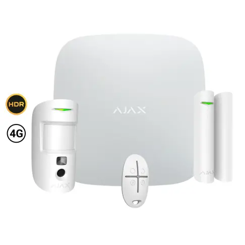 Kit alarme sans fil AJAX STARTERKIT-CAM-HDR-4G-W - 1