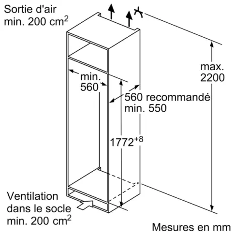 Réfrigérateur intégrable 1 porte NEFF KI1812FE0 - 5