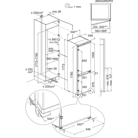 Réfrigérateur combiné intégré ELECTROLUX KNA7CE18S - 6