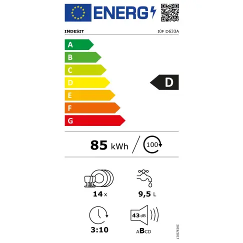 Lave-vaisselle 60 cm INDESIT I0FD633A - 2