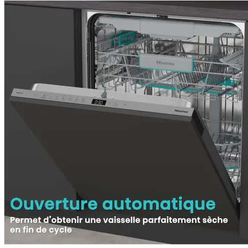 Lave-vaisselle tout intégré 60 cm HISENSE HV642C65 - 6