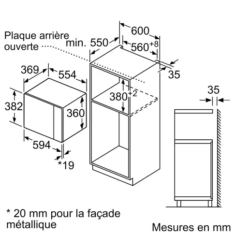 Micro-ondes encastrable monofonction NEFF HLAWD53N1F - 7