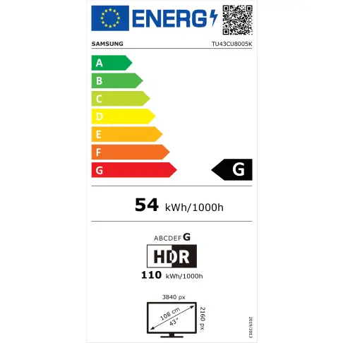 Télé led 43 pouces SAMSUNG TU43CU8005 - 9