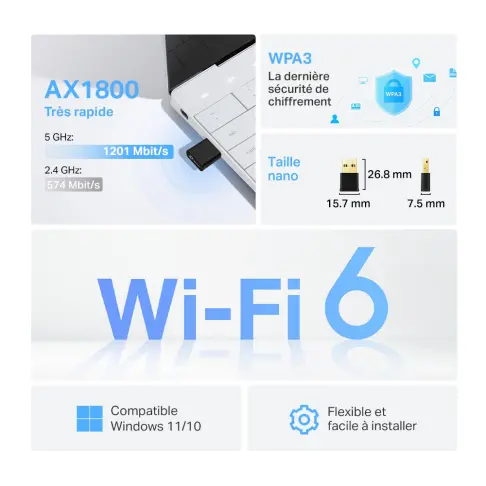 Wifi TPLINK ARCHERTX1800UNANO - 6
