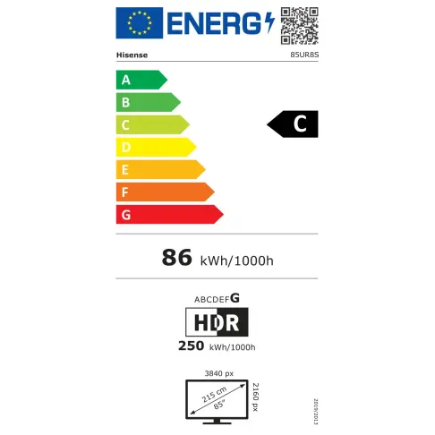Tv led 85'' HISENSE 85UR8S - 2