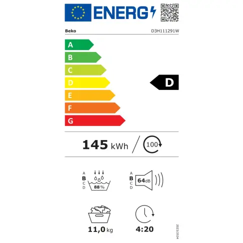 Sèche-linge frontal BEKO D3H111291W - 2