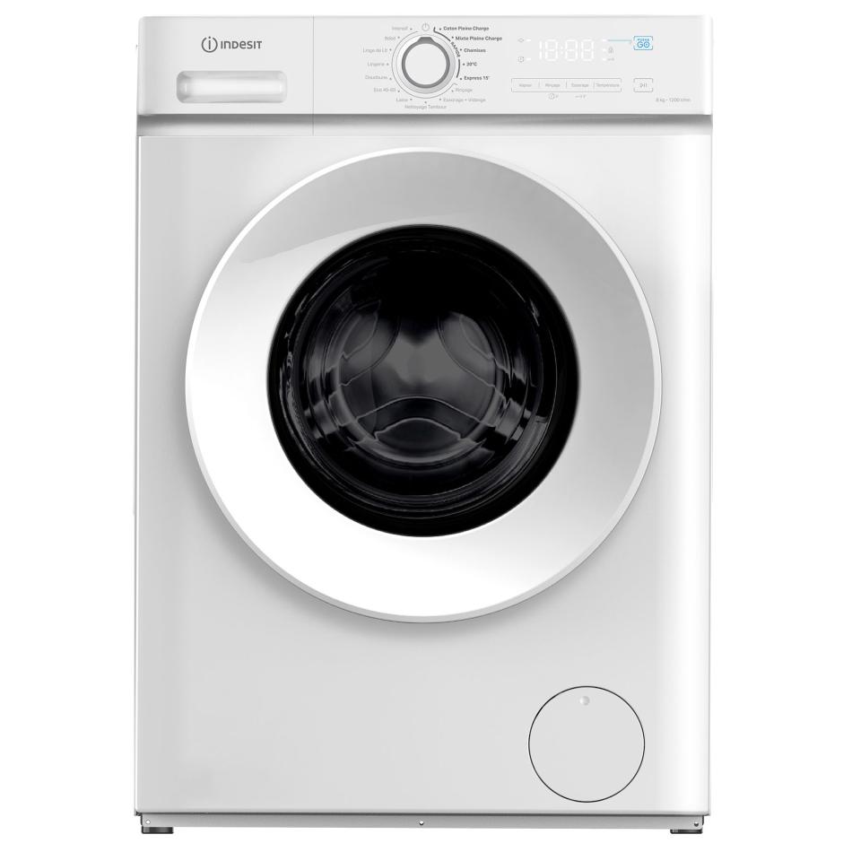 Lave linge hublot pose libre INDESIT 8 kg Induction L60cm 1200 trsmin - vue 6