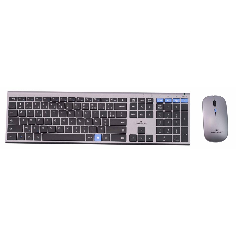 Ensemble Clavier Souris BLUESTORK Pack Grapheme – Sans Fil, AZERTY, Rechargeable - vue 9