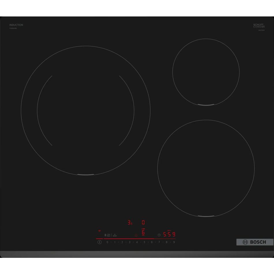 BOSCH Table de cuisson induction 3 foyers PIJ631HB1E - vue 2