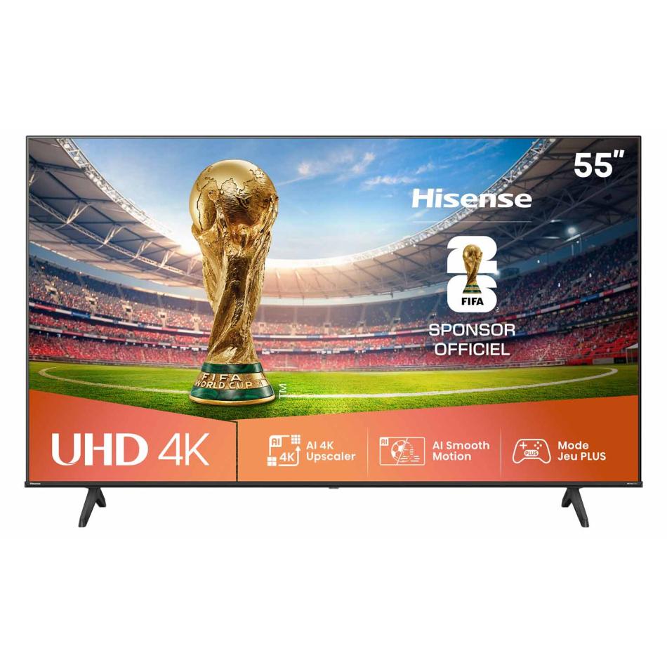 Hisense Smart TV 55" 4K Ultra HD 2025 55A6Q Smart TV VIDAA U8 Dolby Vision HDR 10 Game Mode Plus Alexa Built in VIDAA Voice Tuner DVB T2S2 HEVC 10 Lativu 4K 55'' 2025 LED - vue 9
