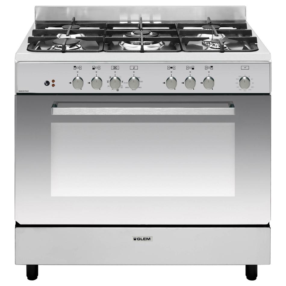 GLEM piano de cuisson mixte 90 cm inox GE960CVIX2 - vue 3