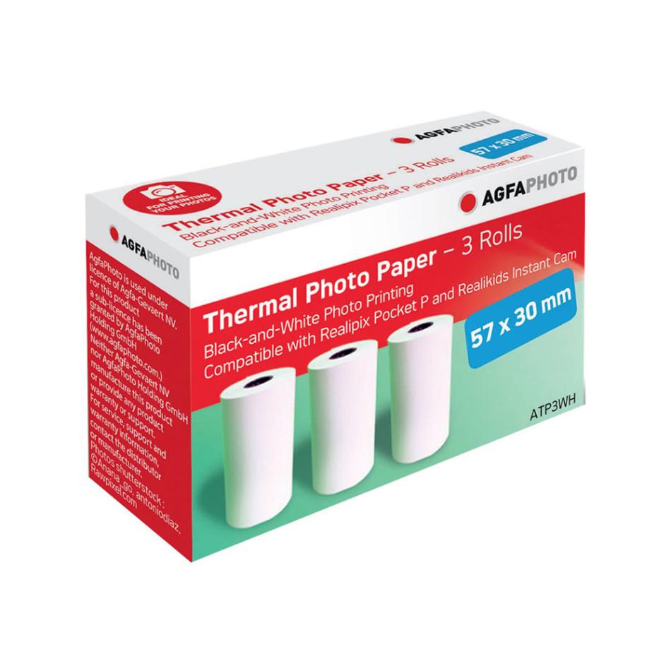 Pack 3 rouleaux papier thermique AgfaPhoto ATP3WH - vue 6