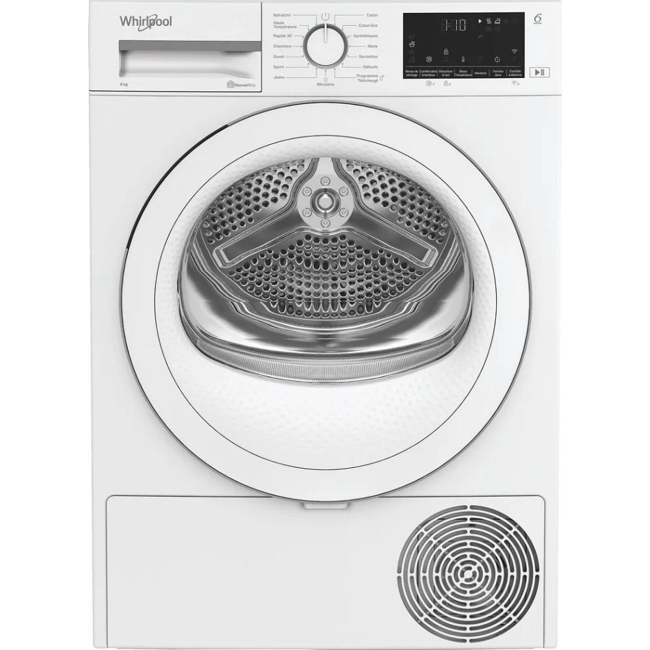 Sèche-Linge à Condensation WHIRLPOOL CWD93MWWSFR – 9 Kg – 15 Programmes – 64 dB - vue 2