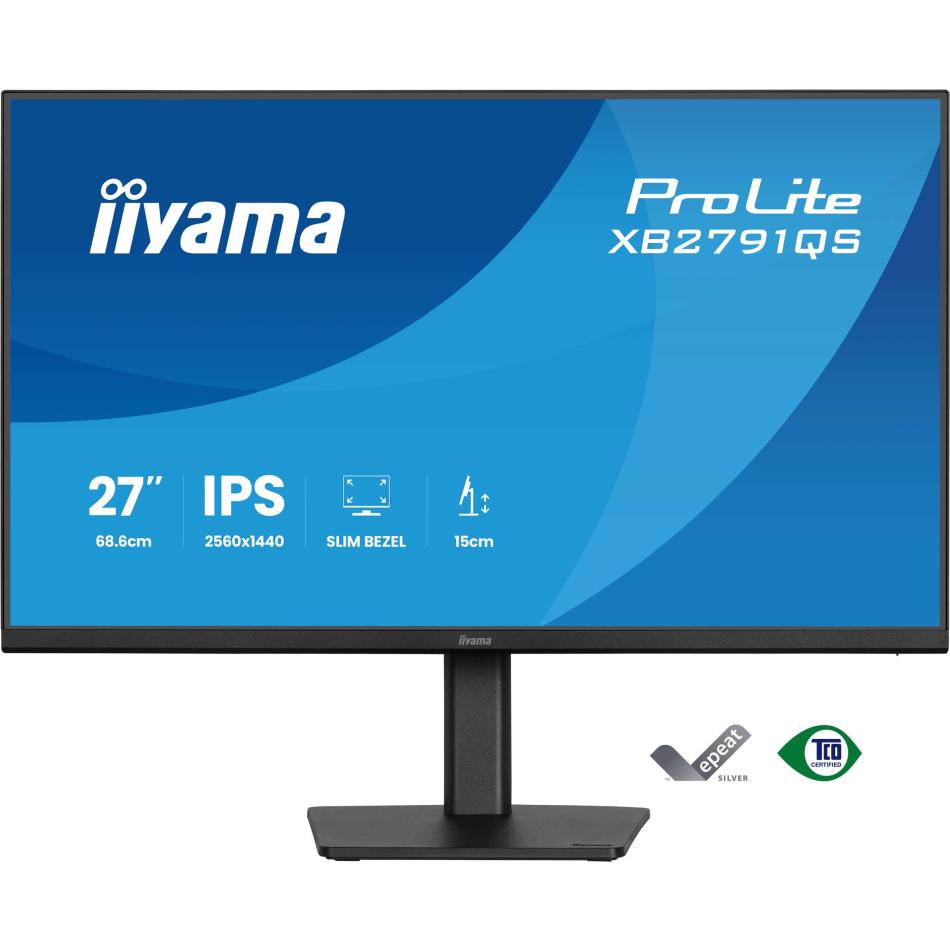 iiyama ProLite XB2791QS B1 Écran LED 27 2560 x 1440 QHD @ 75 Hz IPS 350 cdm² 1000:1 1 ms HDMI DisplayPort haut parleurs - vue 8