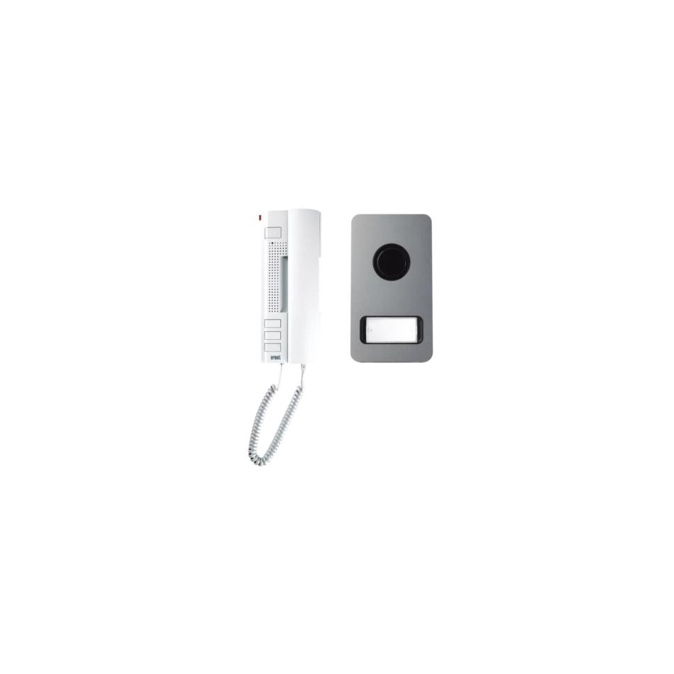 Urmet Captiv Kit portier audio Utopia Mikra platine aluminium IP44 2 fils en saillie - URMET YOKIS 1722/31