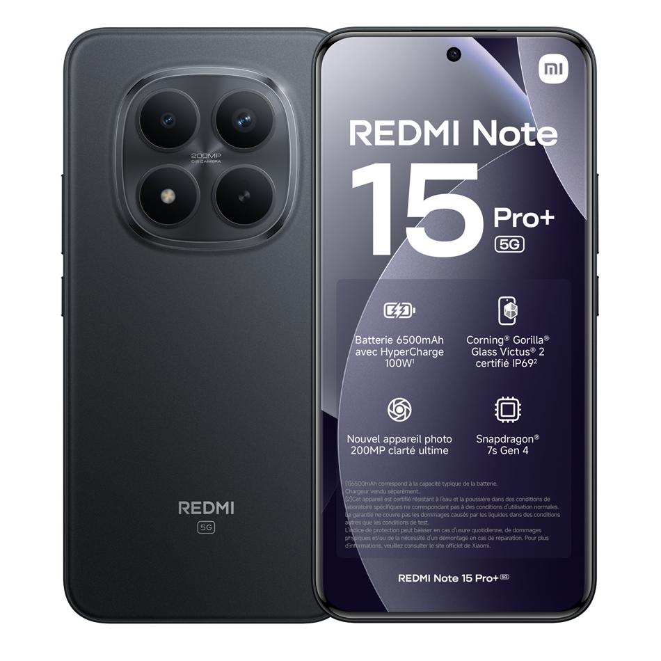 Xiaomi Redmi Note 15 Pro+ 512 Go Noir - vue 8