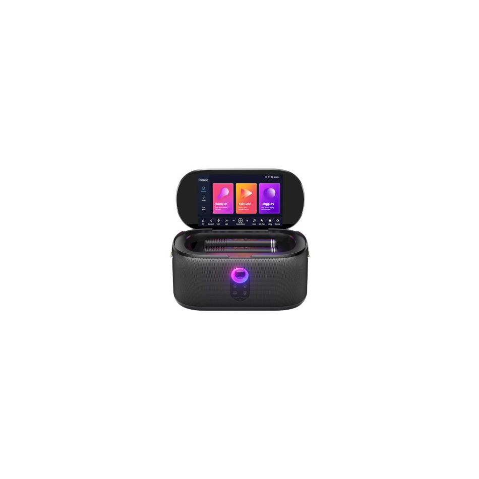 Ikarao Shell S1 Enceinte portable avec écran tactile 10,1'' et 2 microphones sans fil