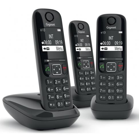 GIGASET Téléphone résidentiel sans répondeur AS690TRIONOIR