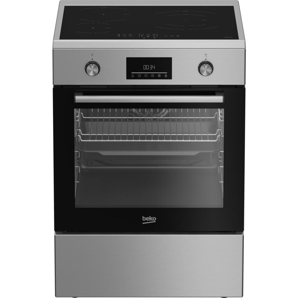Beko FBE68314MXC four et cuisinière A Electrique Plaque avec zone à induction Acier inoxydable