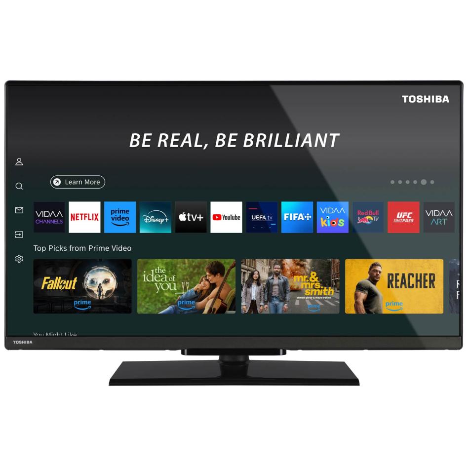 Toshiba 32WV3563DG 32 LED HD Ready Smart TV VIDAA Alexa Dolby Audio - vue 3