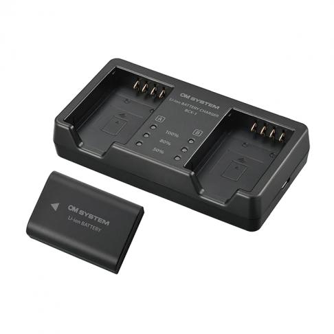 Kit chargeur double batterie + batterie OM System SBCX 1 pour OM 1 - vue 4