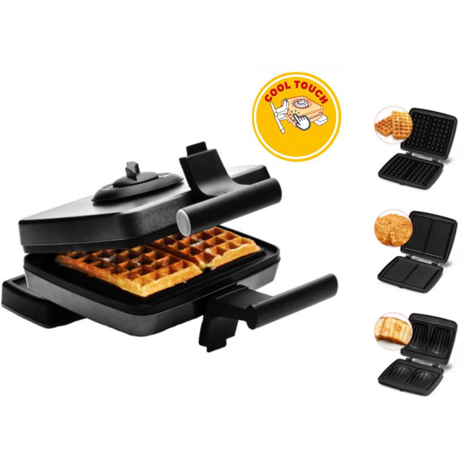 FRIFRI Croque gaufre 3 jeux de plaques interchangeable FRI022814512GRP