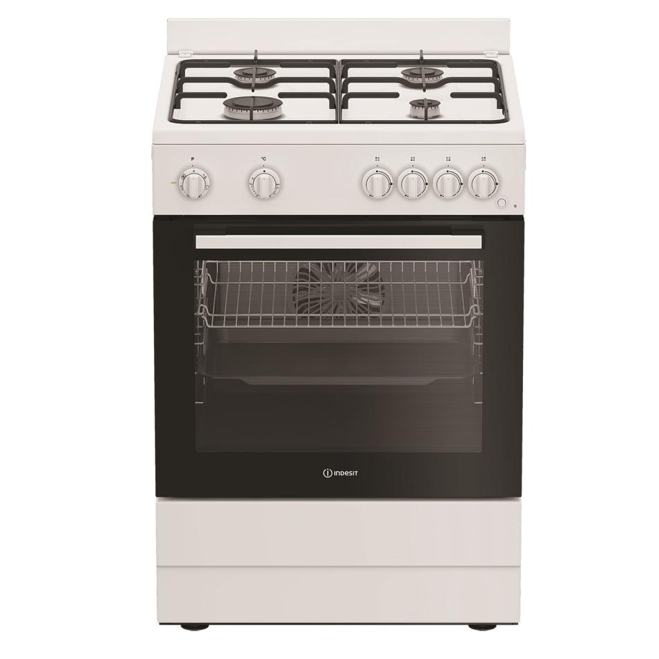 Indesit Cuisinière gaz 4 feux I6G5KCW - vue 4